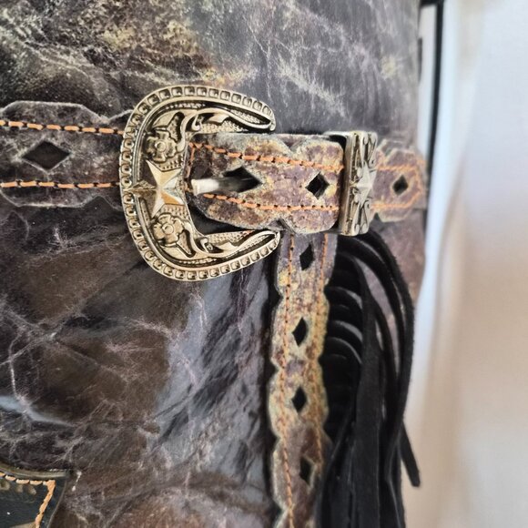 El Vaquero Colleen Woodlux Slate Boots Sz 40 - Picture 5 of 13